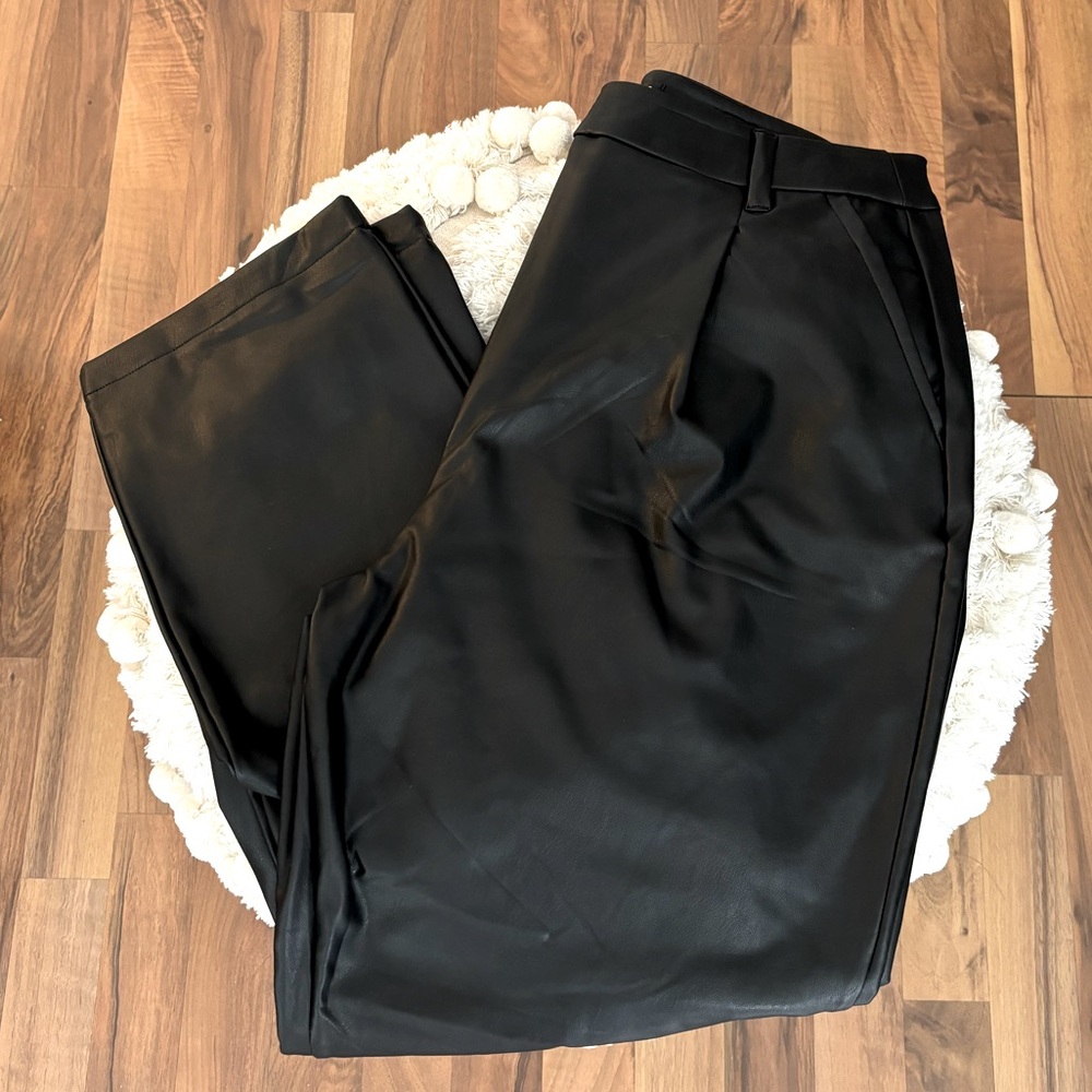 Reitmans Black Faux Leather Pants